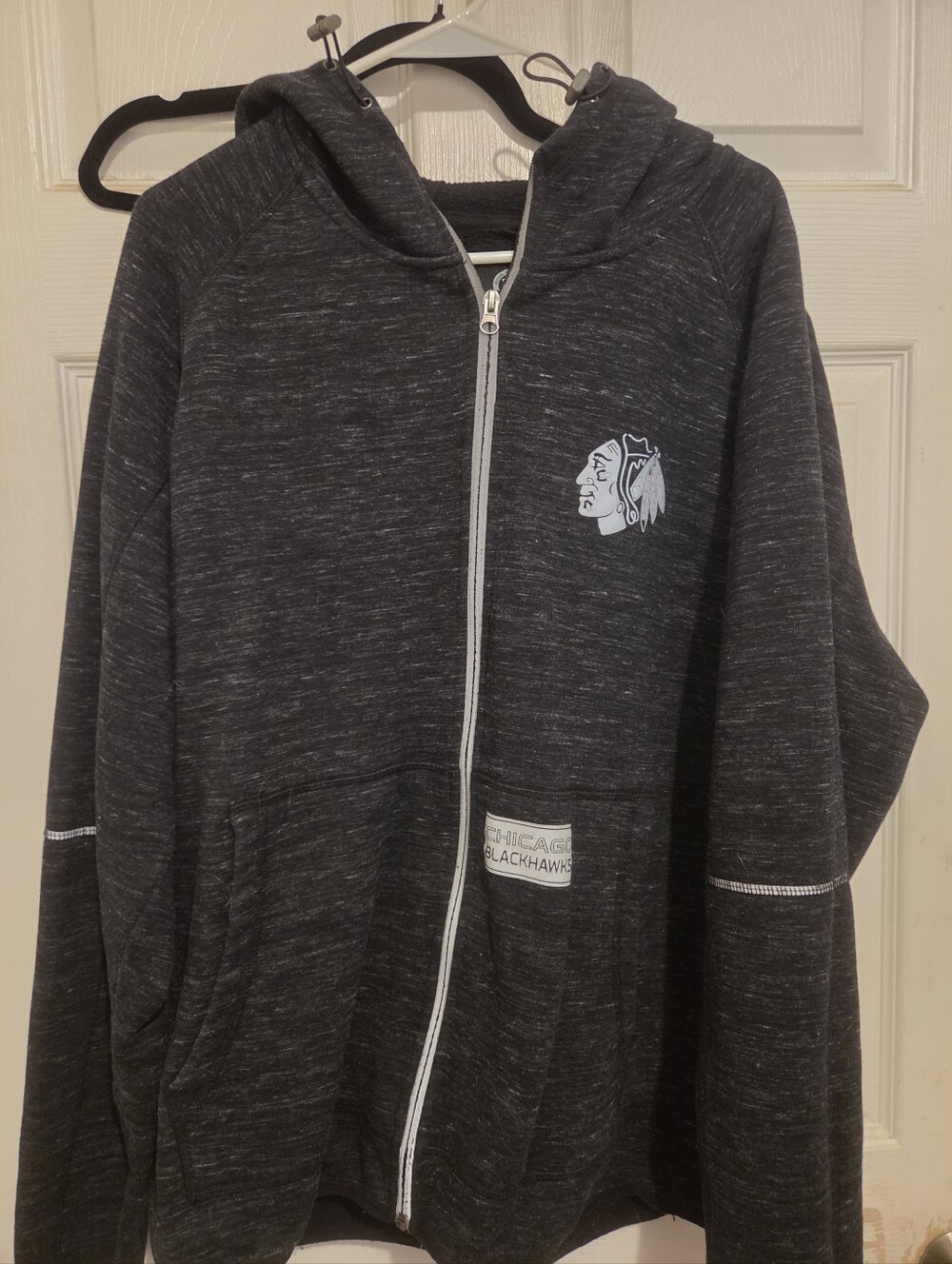 G-III Sports Carl Banks NHL Chicago Blackhawks Full Zip Space Dye Hoodie XL
